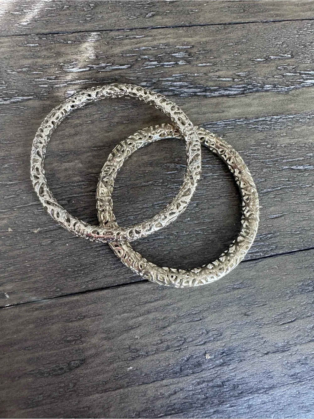 Kendra Scott Silver Filigree Openwork Bangle Bracelets